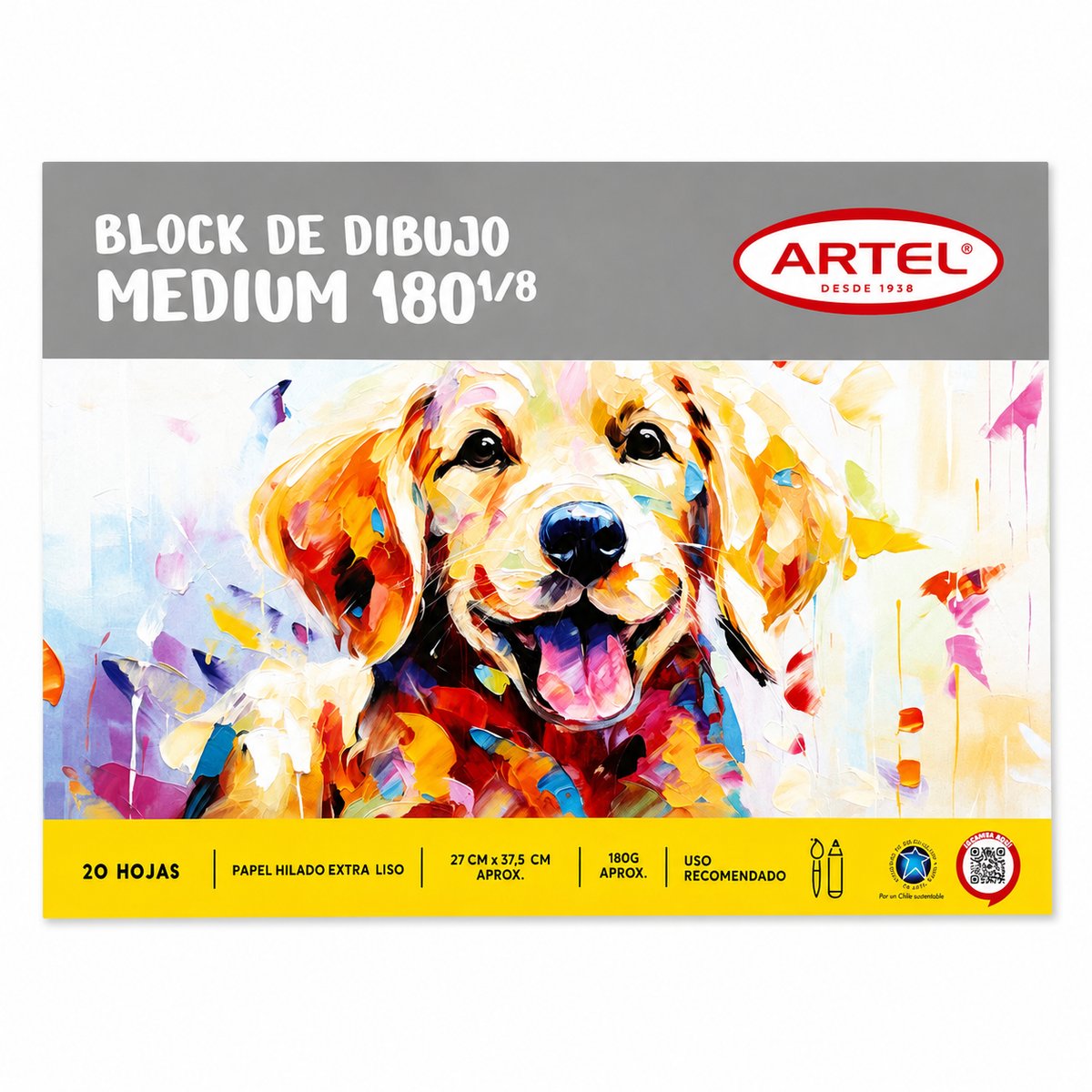 BLOCK DE DIBUJO MEDIUM 180 1/8 - ARTEL