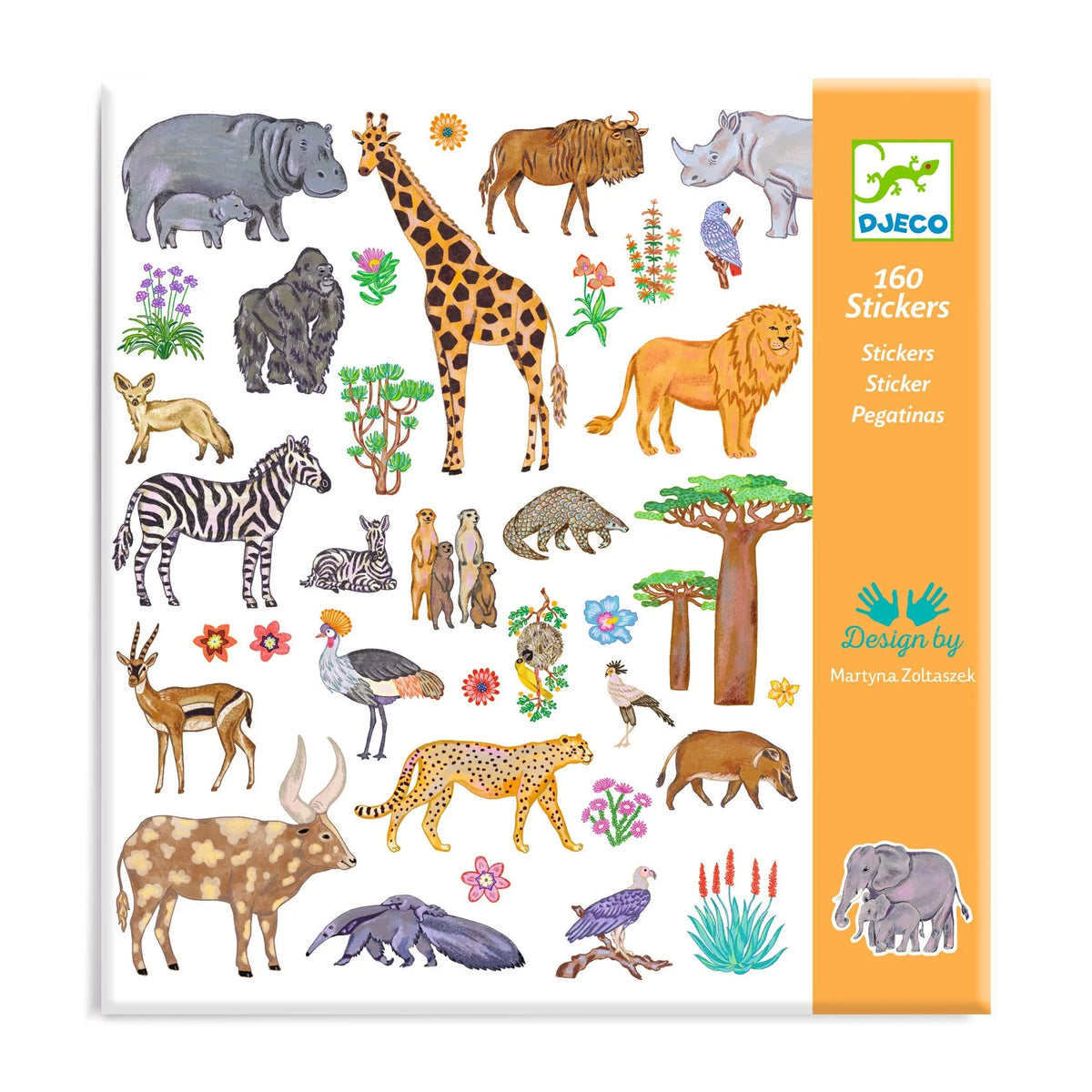 BLOCK STICKERS DJECO - KENYA Y ANIMALES SALVAJES