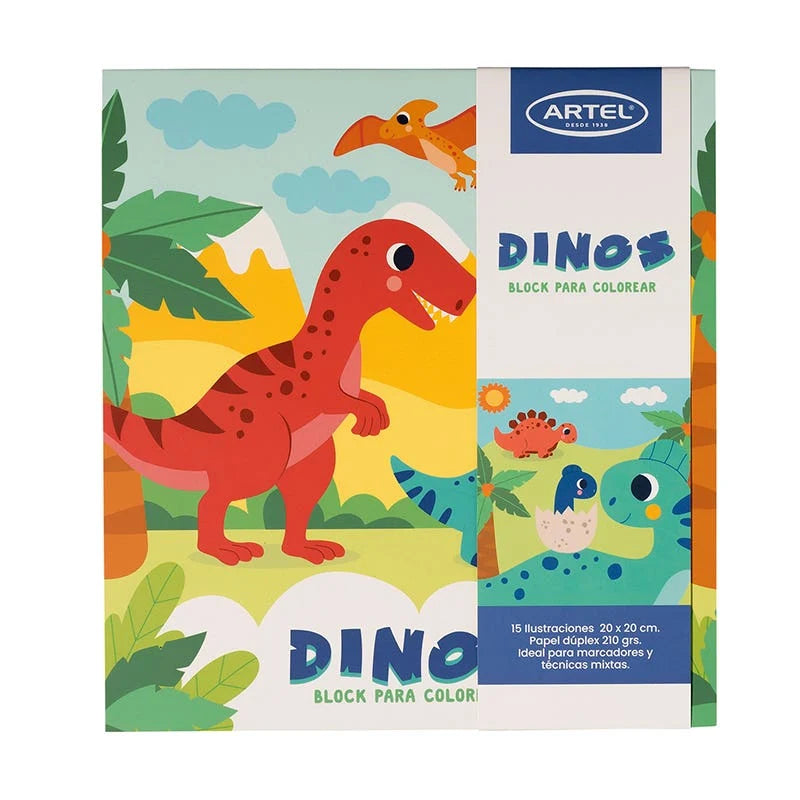 BLOCK PARA COLOREAR ARTEL - DINO