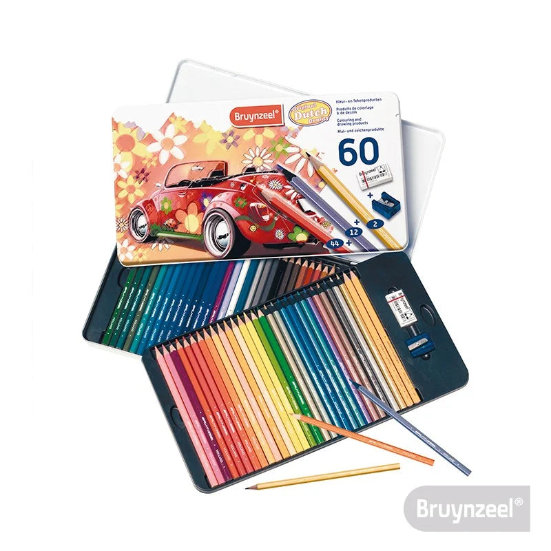 BRUYNZEEL SET 58 LAPICES + 2 ACCESORIOS