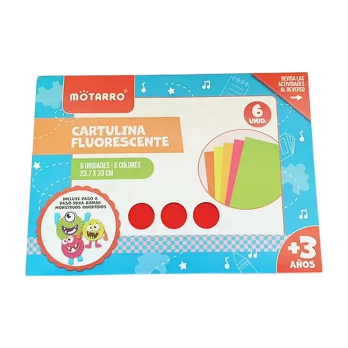 BLOCK DE CARTULINA FLUORESCENTE - MOTARRO