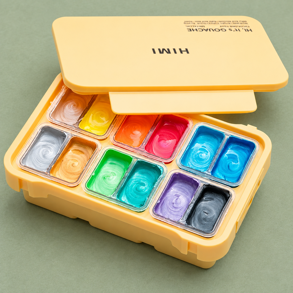 HIMI GOUACHE 12 COLORES METALIZADOS