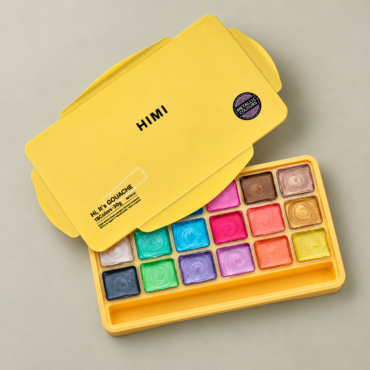 HIMI GOUACHE 18 COLORES METALIZADOS - 30 ML
