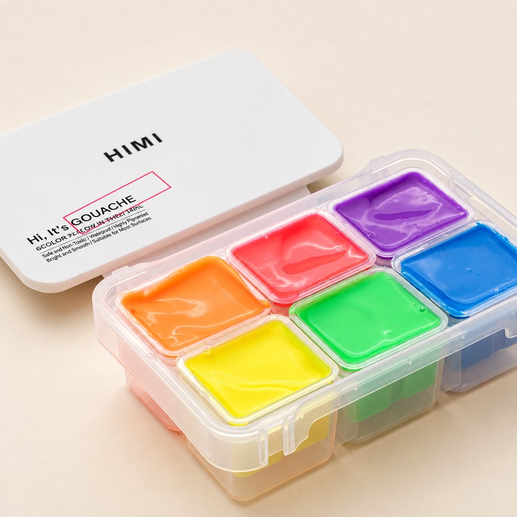 HIMI GOUACHE GLOW IN THE DARK - 6 COLORES