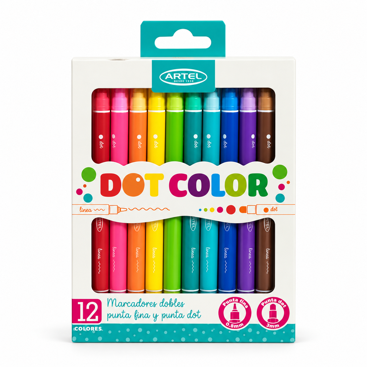 SET MARCADORES DOT - DOBLE PUNTA - ARTEL