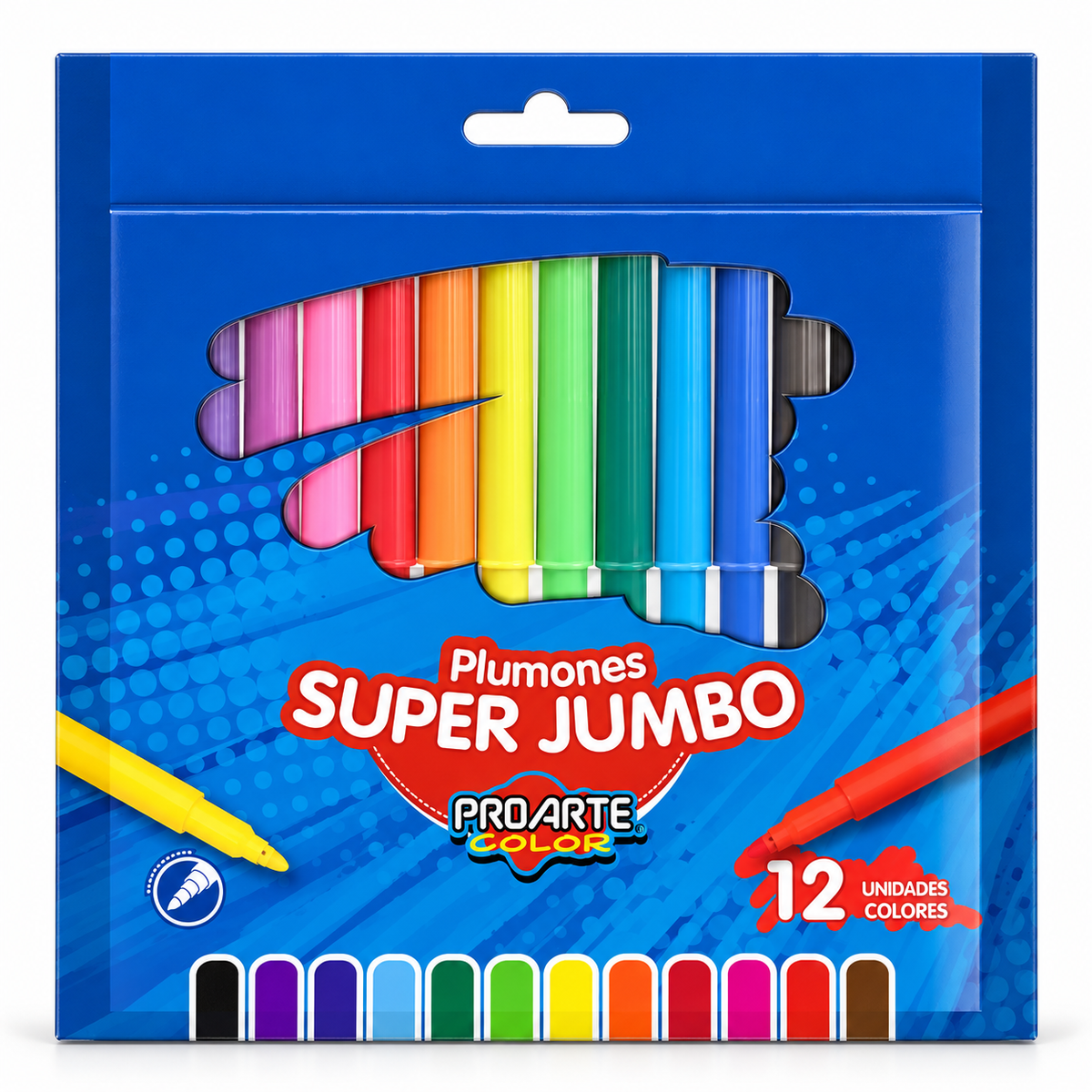 PLUMONES SUPER JUMBO - PROARTE - 12 COLORES