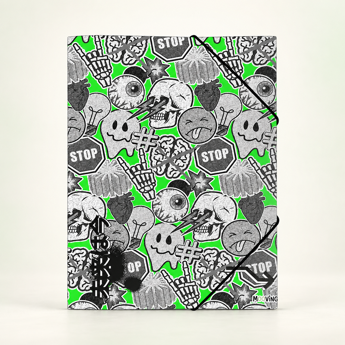CARPETA 3 SOLAPAS MOOVING - BLACK MOOD