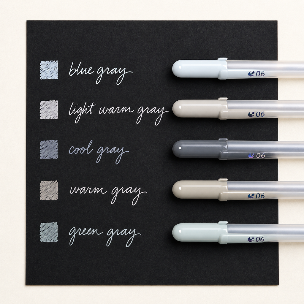 SET SAKURA GEL GELLY ROLL - GRISES