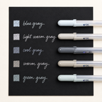 SET SAKURA GEL GELLY ROLL - GRISES