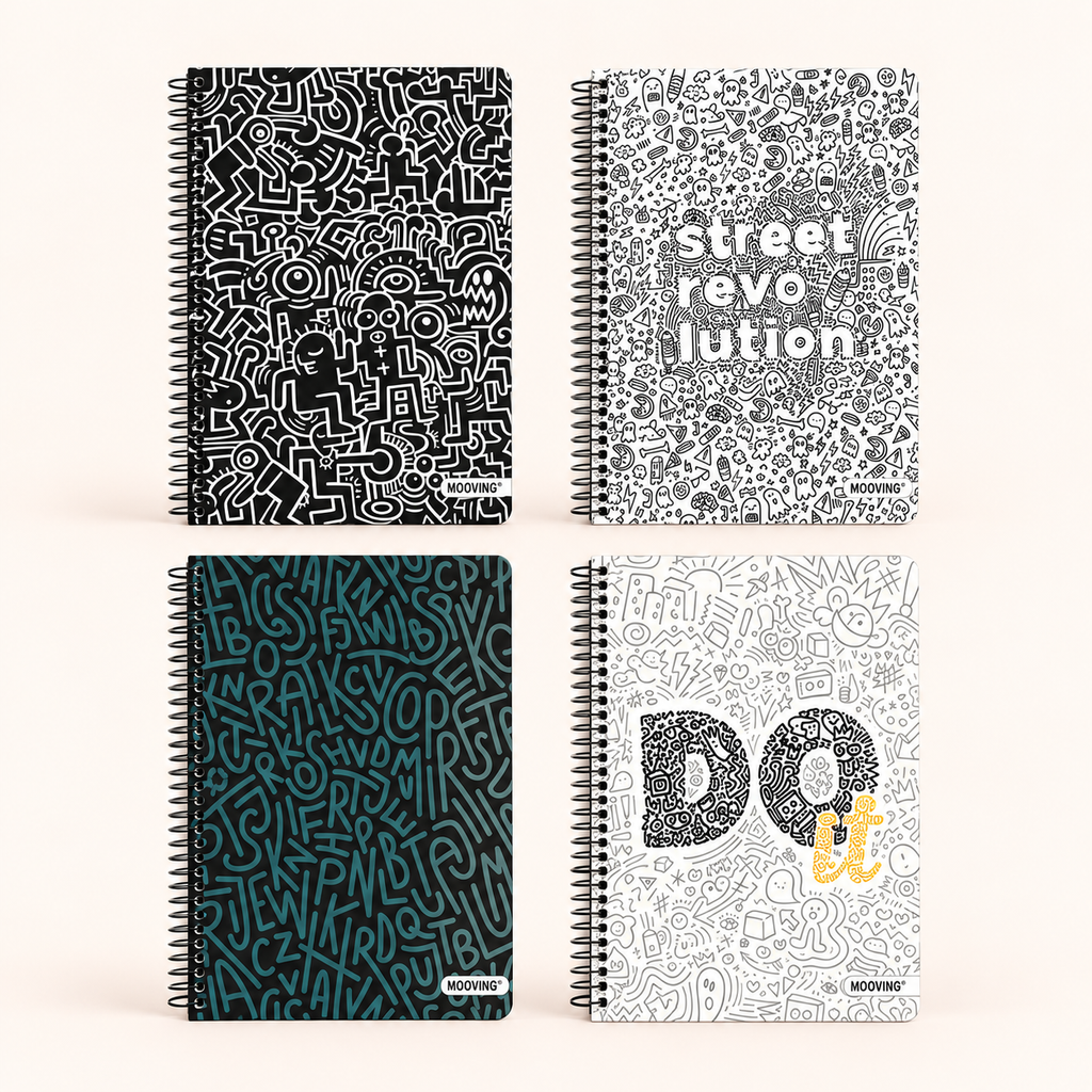 CUADERNO UNIVERSITARIO MOOVING DOODLE
