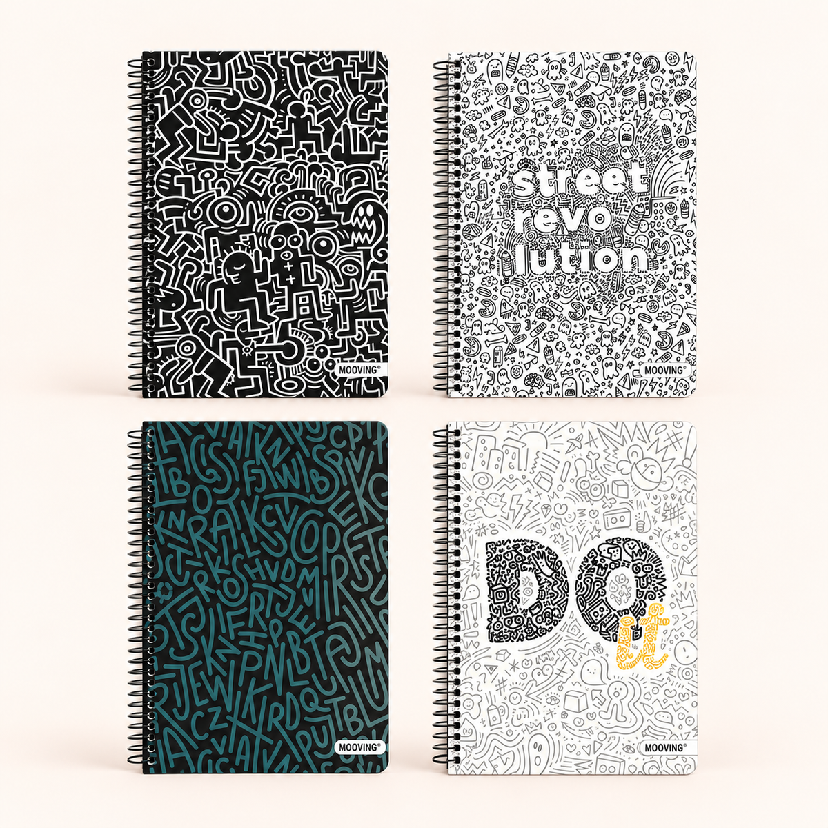 CUADERNO UNIVERSITARIO MOOVING DOODLE