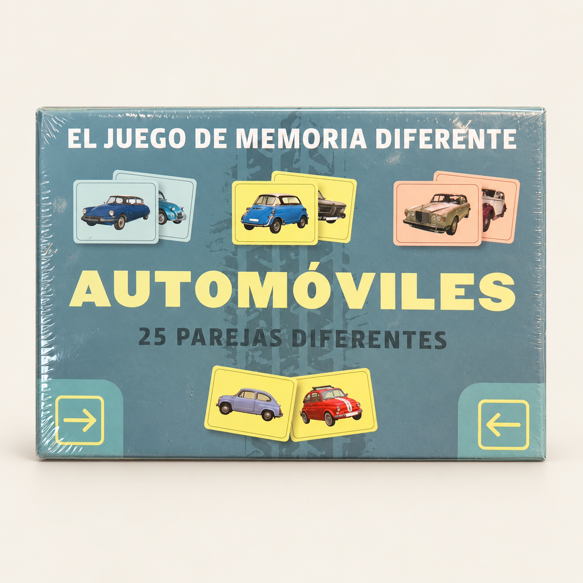 EL JUEGO DE MEMORIA DIFERENTE - AUTOMOVILES - 25 PAREJAS DIFERENTES