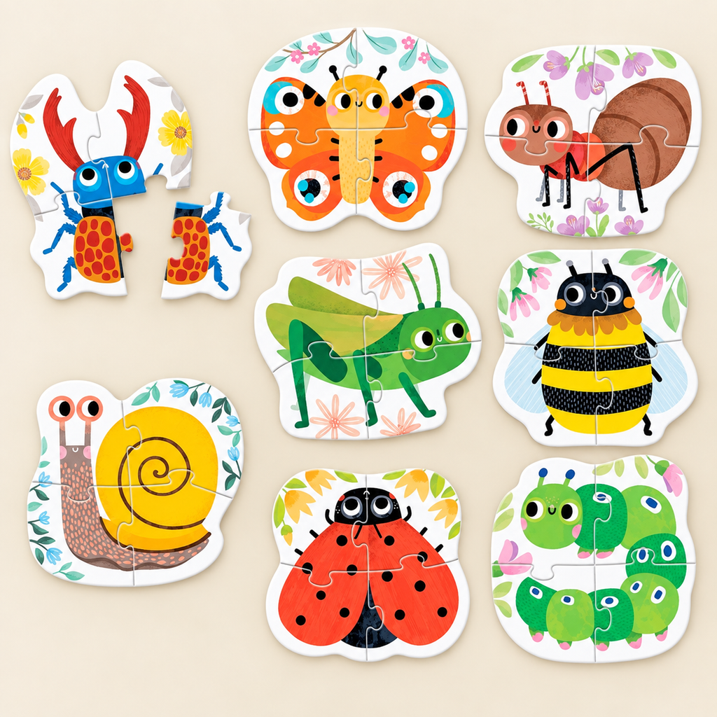 PROGRESSIVE PUZZLES - TINY CREATURES - 2 AÑOS