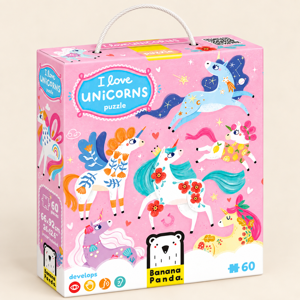 PUZZLE - I LOVE UNICORNS (60 piezas) 4+