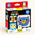 PUZZLE ON THE GO HALVES FACES - 8 PUZZLES 16 PCS  11 X 11 CMS