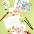 GRABIE - LIBRO PARA PINTAR CON ACUARELA -_FLORAL