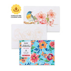 GRABIE - LIBRO PARA PINTAR CON ACUARELA -_FLORAL