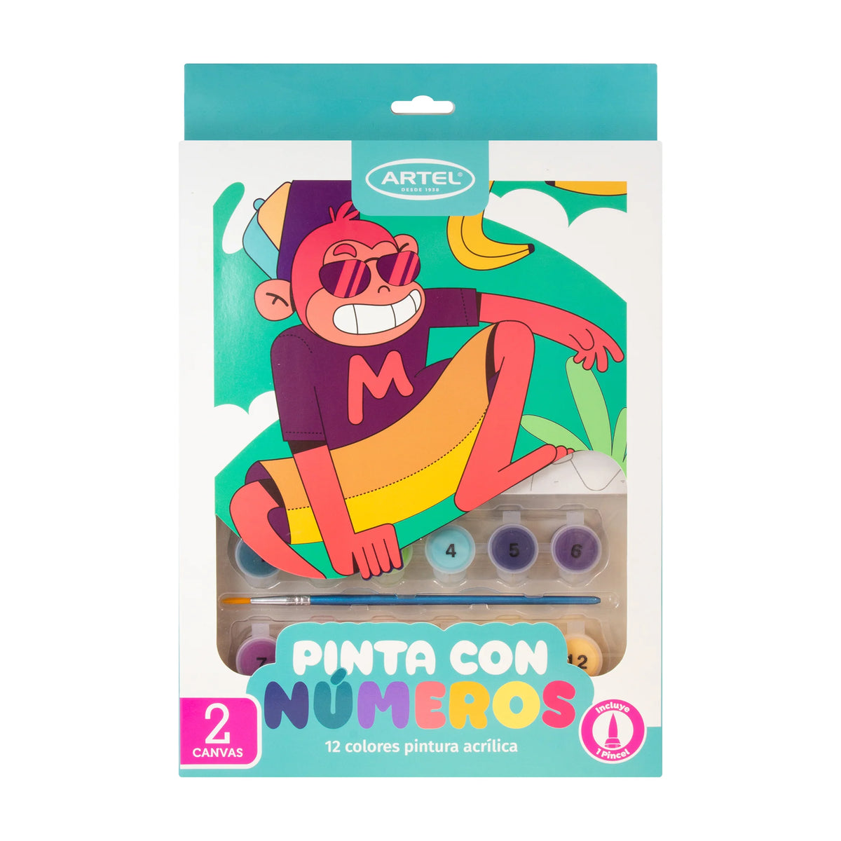 LIBRO PINTA CON NUMEROS - CHIMPANCE