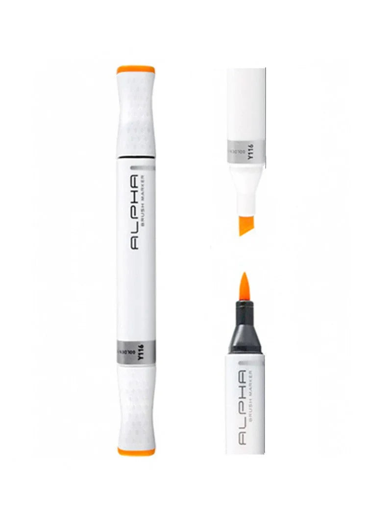 ALPHA BRUSH MARKER - MARCADOR DOBLE PUNTA