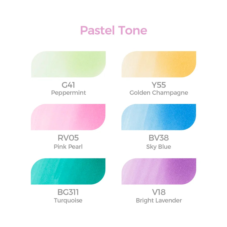OHUHU - HONOLULU PASTEL TONE - 6 COLORES