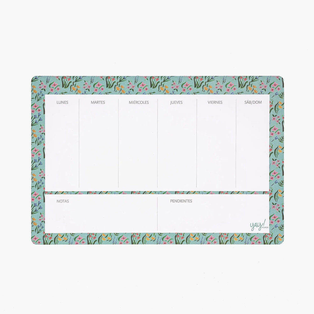 PLANIFICADOR SEMANAL - FLORAL