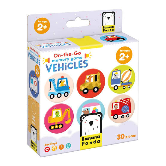 PUZZLE ON THE GO MEMORY GAME VEHICLES - 15 PARES 30 PCS