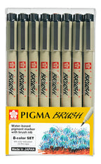 SAKURA PIGMA BRUSH - 8 COLORES