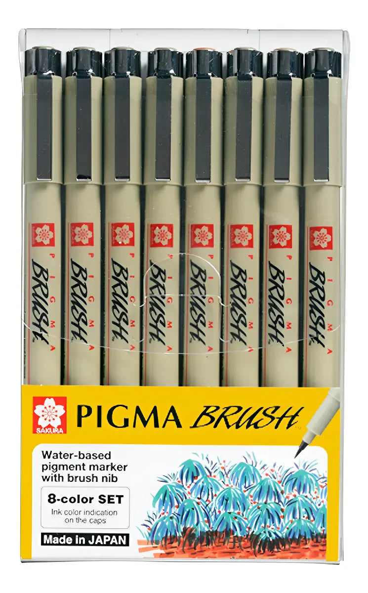 SAKURA PIGMA BRUSH - 8 COLORES