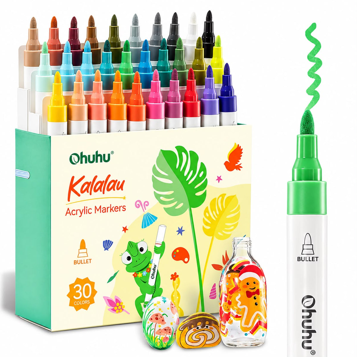 OHUHU MARCADORES ACRÍLICOS - KALALAU - 30 COLORES