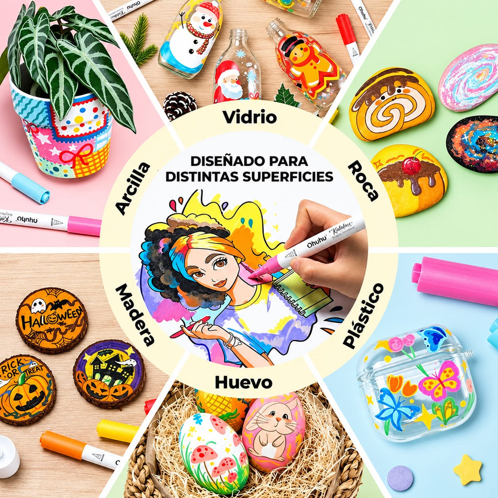 OHUHU MARCADORES ACRÍLICOS - KALALAU - 30 COLORES