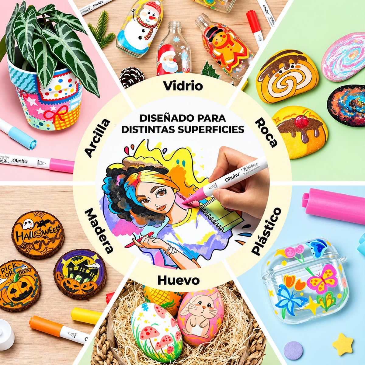 OHUHU MARCADORES ACRÍLICOS - KALALAU - 30 COLORES