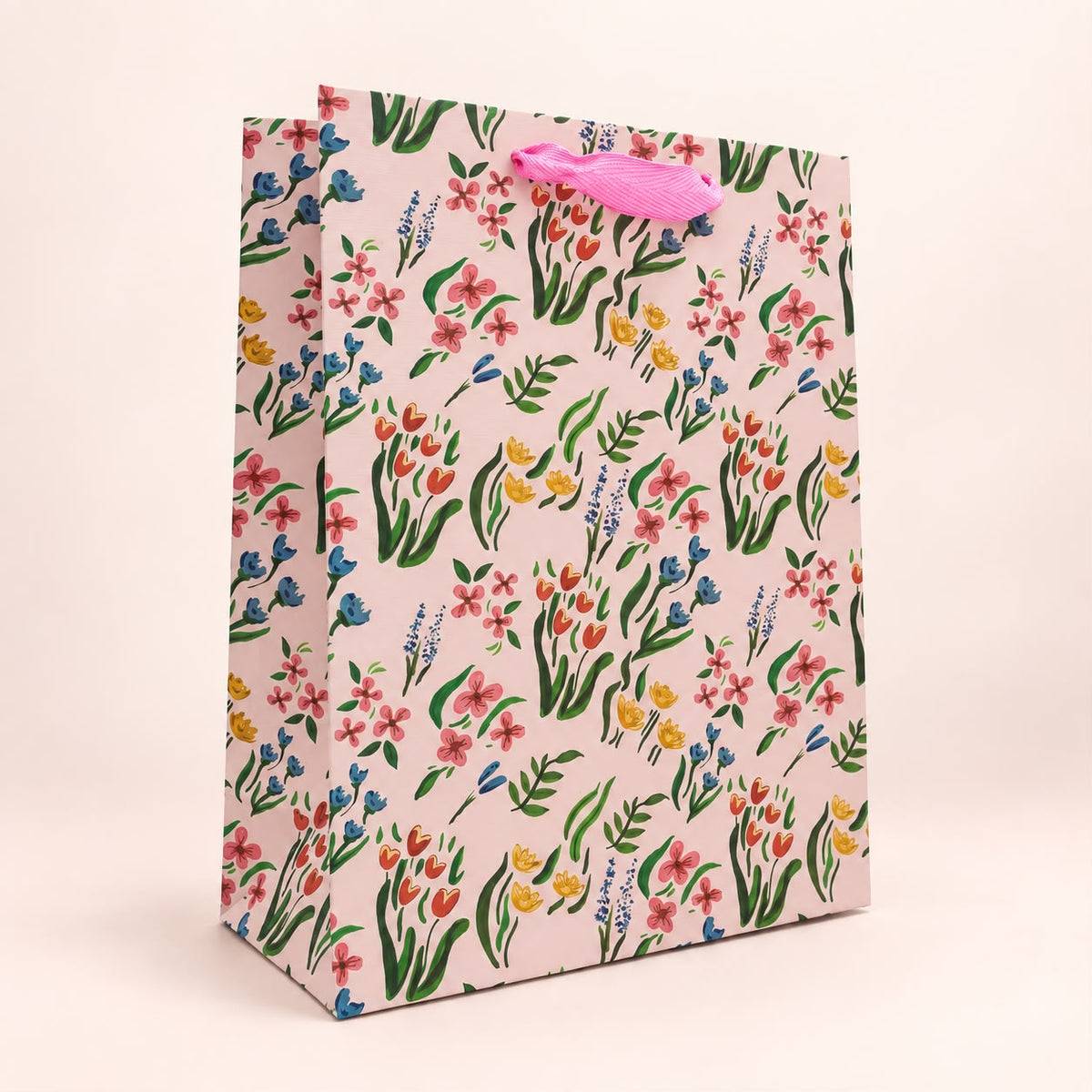 BOLSA DE REGALO GRANDE - JARDIN ROSADO