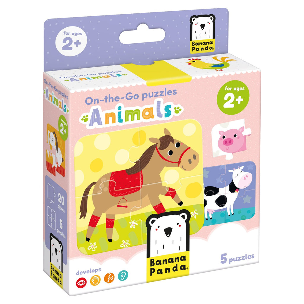 ON-THE-GO ANIMALS (20 piezas, 5 puzzles)
