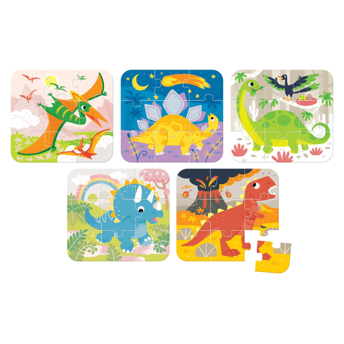 ON-THE-GO DINOSAURS (45 piezas, 5 puzzles)