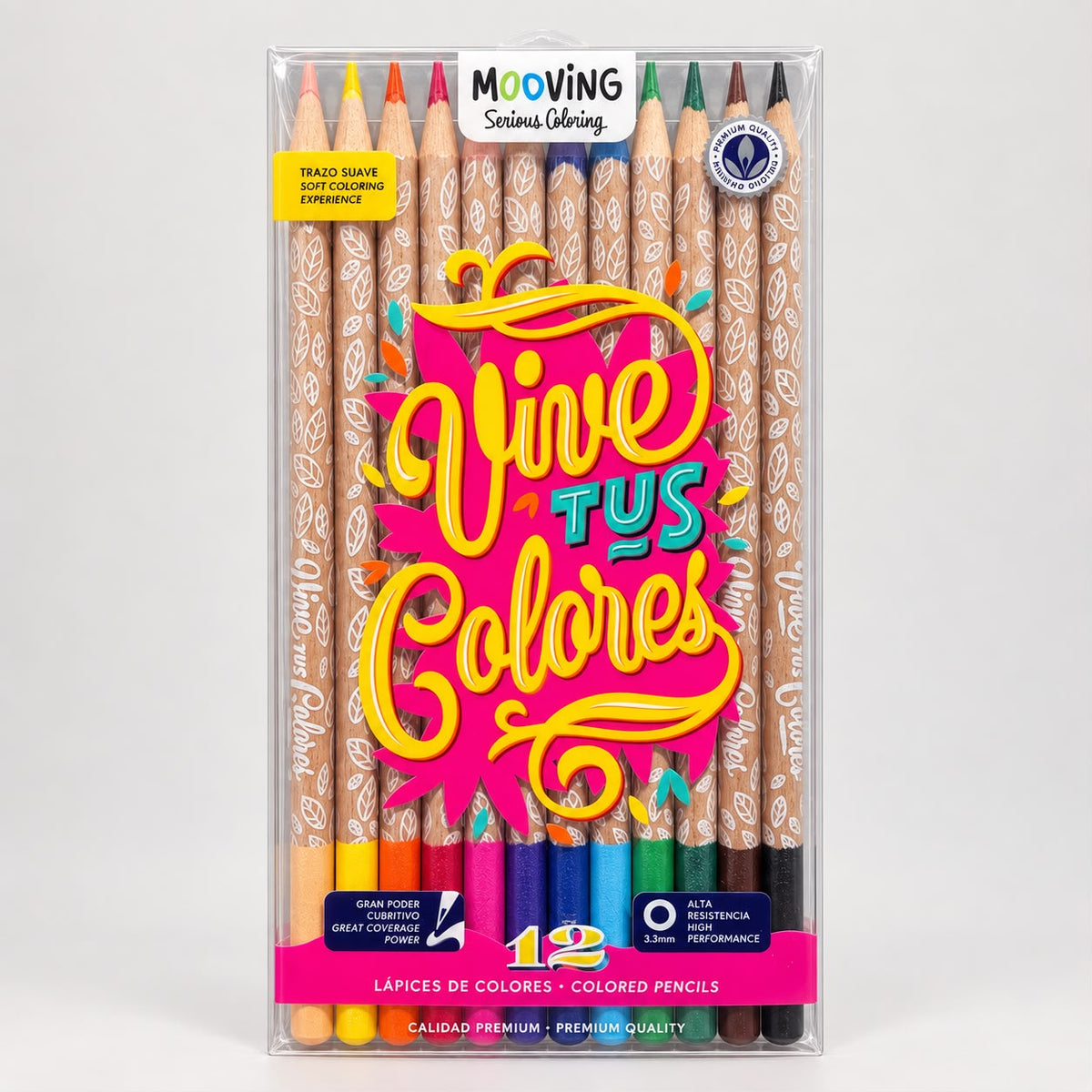SET LÁPICES MOOVING - 12 COLORES