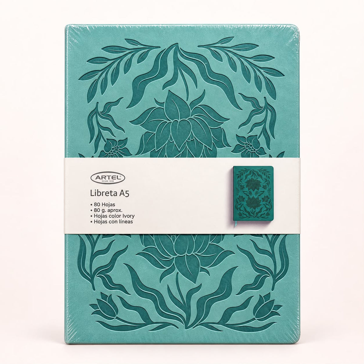 LIBRETA ARTEL A5 - DISEÑO GARDENIA (Tapa Flexible)