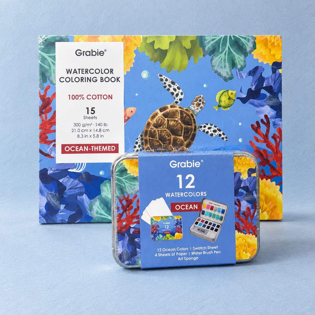 PACK SET DE ACUARELA CON LIBRO GRABIE
