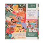 LIBRO BLOCK PARA COLOREAR - AVENTURAS SALVAJES