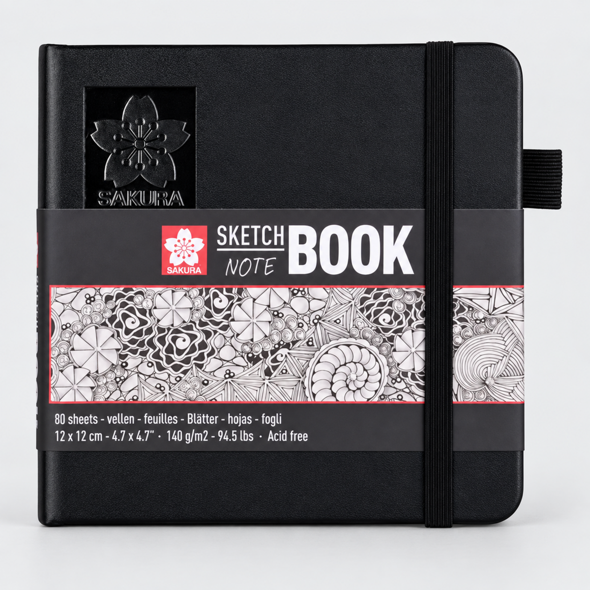 SKETCHBOOK SAKURA CON HOJAS COLOR BLANCO CREMA
